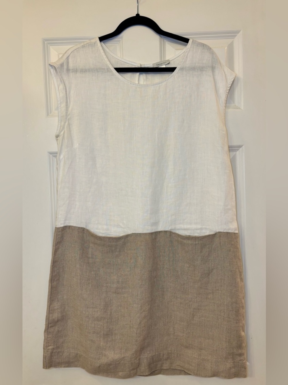 Garnet Hill 100% Linen drop waist shift